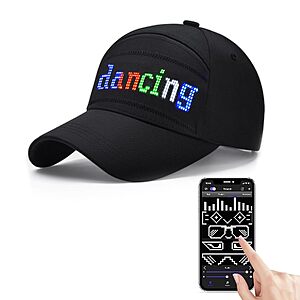 GOTUS Bluetooth LED Display Baseball Cap w/ App