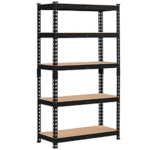 5-Tier Alden Design Boltless Adjustable Steel Storage Shelf Unit