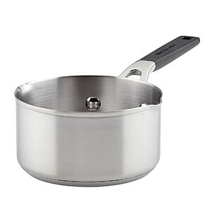 Prime: KitchenAid 1-Quart Stainless Steel Induction Saucepan w/ Pour Spouts $15.20 + Free S&H