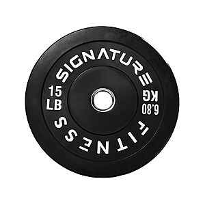 Fitvids 2" Olympic Bumper Weight Plates w/ Steel Hub (15-Lb Pair) $14 + Free S/H for Prime Members