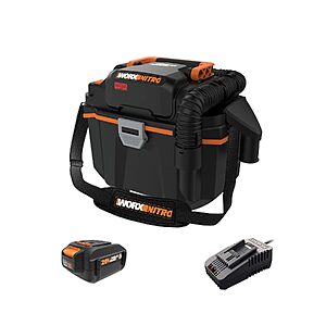 20V WORX NITRO 2.1-Gal Cordless Wet/Dry Vacuum w/ 4.0Ah Battery & Charger $77.80 + Free S/H
