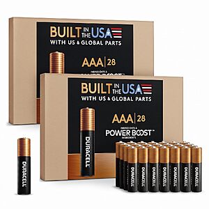 2-Ct 28-Pk DURACELL Coppertop AAA Alkaline Batteries