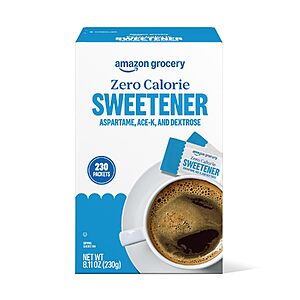 Select Accts: 230-Ct Amazon Grocery Aspartame Sweetener Packets $1.55 w/ S&S