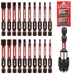 21-Pc Sedy 2.5" Hex Head Allen Wrench Drill Bit Set (SAE & Metric)