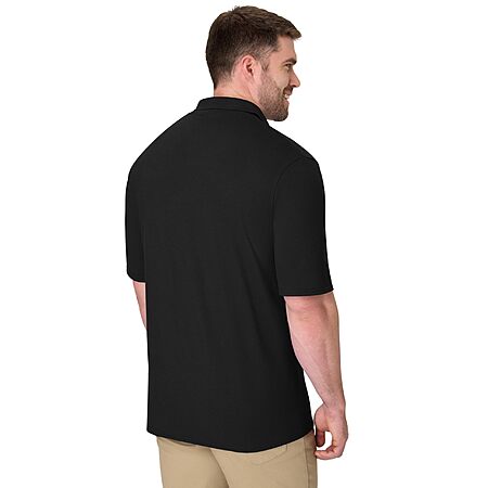 Hanes Men's X-Temp Short Sleeve  Black Midweight Polo Shirt (Medium) $5.80 + Free Shipping w/ Prime or on $35+