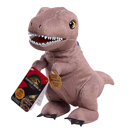 10.5" Jurassic World Rebirth Roaring T. Rex Interactive Plush Toy $10.40 + Free Shipping w/ Prime or on $35+