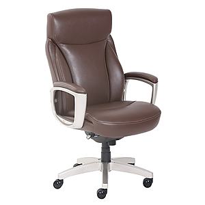 Staples brown deals leather office chair