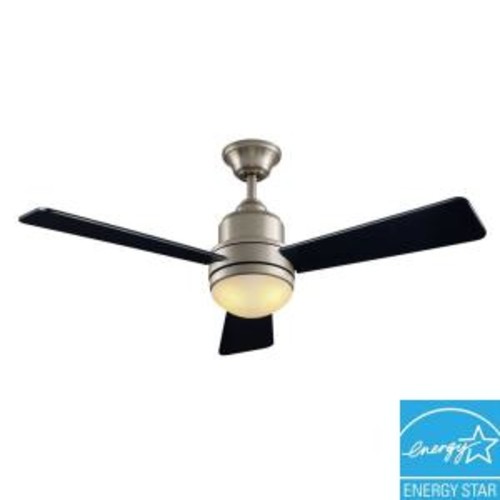 Home Depot Hampton Bay Trieste 52 Indoor Brushed Nickel Ceiling