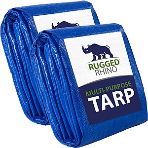 Rugged Rhino 2 pack 15'x15' Heavy Duty Tarps $22.47 - Free Shipping w/ Prime or $35+ orders