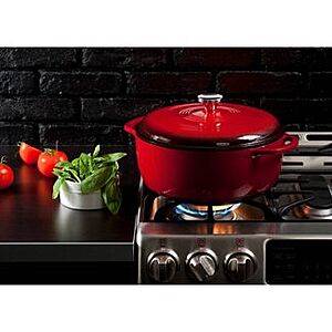 Lodge 6qt Cast Iron Enamel Dutch Oven Red : Target