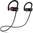 Sporty In-ear hook earbuds with noise canceling mic  IPX7 sweatproof  4.1 bluetooth headset $15.99 shipped with prime