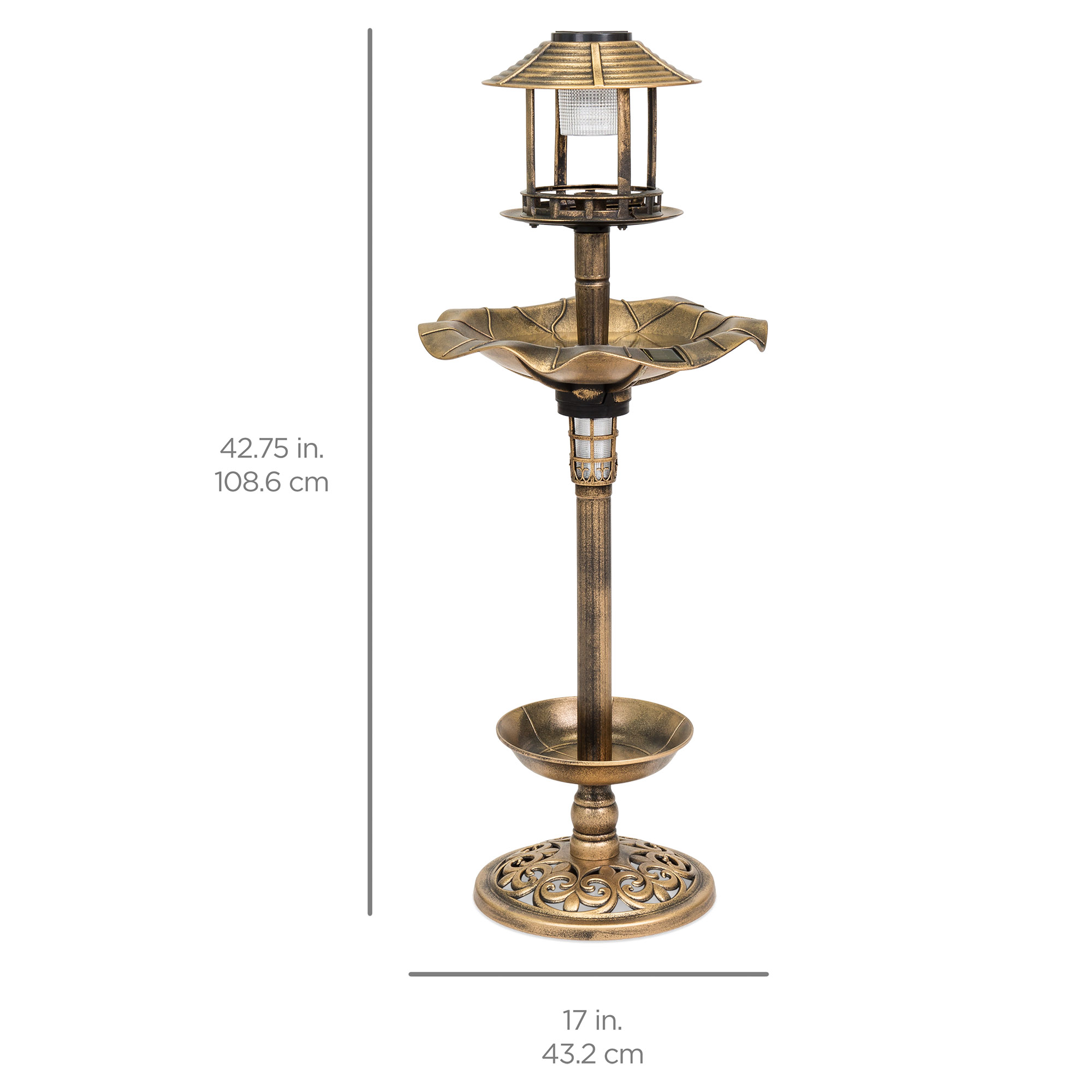 Best Choice Products Decorative Garden Solar Powered Led Pedestal