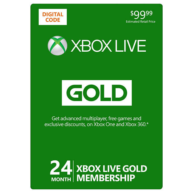 Costco Members: Xbox Live 24-Month Gold Membership Digital Download $95