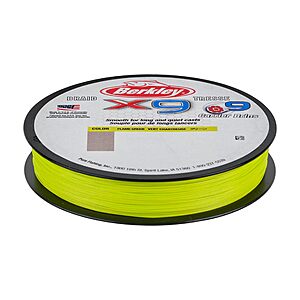Berkley x9 Braid Fishing Line - 20 or 30lb - 164 yards various color - $13.39 FS w/prime