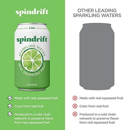Spindrift Sparkling Water, Nojito Flavored,12 Fl Oz Cans, Pack of 24 - 35% coupon (YMMV) + S&S - $12.75 (or lower)