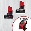 Milwaukee M12 Inflator (2475-20) + 2-Pack XC3.0Ah Battery (Free Store Pickup) - $125 AC