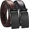 2-Pack Ratchet Belts for Men 2 Pack - Mens Belt Leather 1 3/8&amp;quot; for Casual Jeans - Fit 36&amp;quot; to 44&amp;quot; Waist Adjustable $13.53