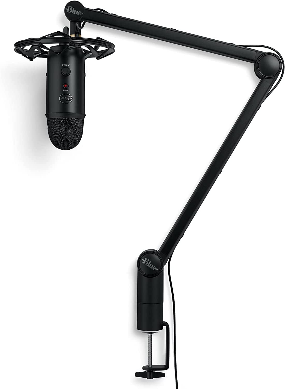 Blue Yeticaster Pro Broadcast Bundle with Yeti USB Microphone for Gaming, Recording, Streaming, Podcasting, Radius III Shockmount, Compass Mic Boom Arm, Blue VO!CE $153.25