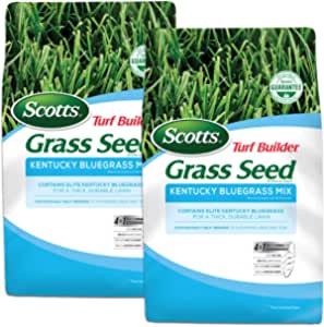 Scotts Turf Builder Grass Seed Kentucky Bluegrass Mix 2-pack - 7 lb., Use in Full Sun, Light Shade, Fine Bladed Texture, and Medium Drought Resistance, Seeds $58.3