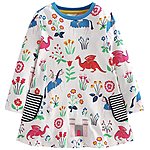 Girls Cotton Casual Longsleeve Cartoon Stripe Dresses from $6.99 @ Amazon + Free Shipping