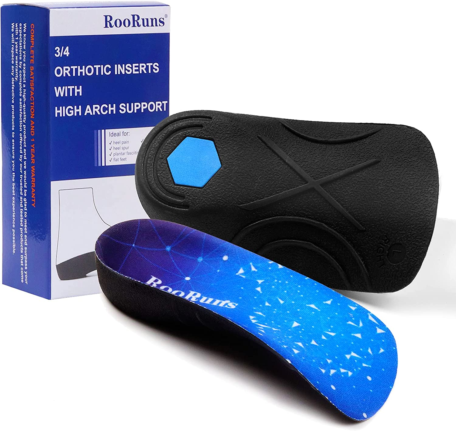 RooRuns 3/4 Plantar Fasciitis Insoles 80% off $3.99