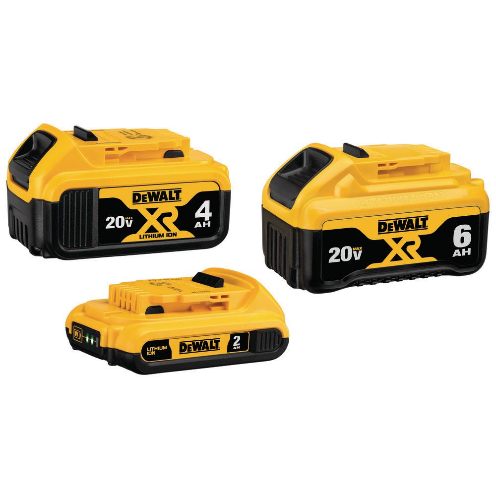 Dewalt 20v Max 3-battery package DCB346-3: 6ah, 4ah and 2ah for $149 at Home Depot ($299 elsewhere) YMMV  (back again)