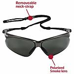 KLEENGUARD V30 Nemesis Polarized Safety Glasses (28635), Polarized Smoke Lenses, Gunmetal Frame $14.15