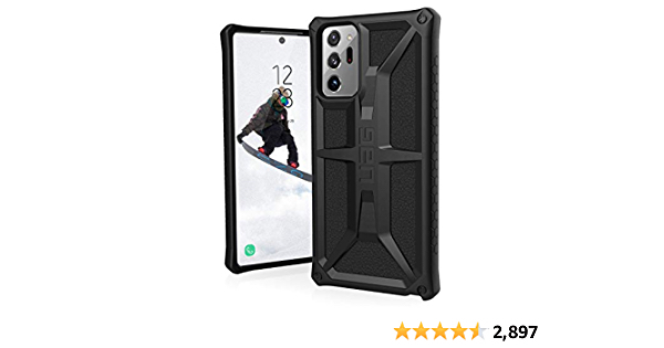 Urban Armor Gear UAG Compatible with Samsung Galaxy Note20 Ultra 5G Case [6.9-inch Screen] Rugged Lightweight Slim Shockproof Monarch Protective Cover, Black - $9.00
