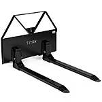 Titan Pin-On Pallet Fork Attachment w/ 46" Hefty Fork Blades (2600-lb Capacity) $250 + Free Shipping