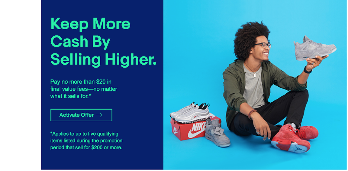 YMMV (invite only): eBay Sellers - Maximum of $20 Final Value Fee on First 5 Items Sold for $200 or More