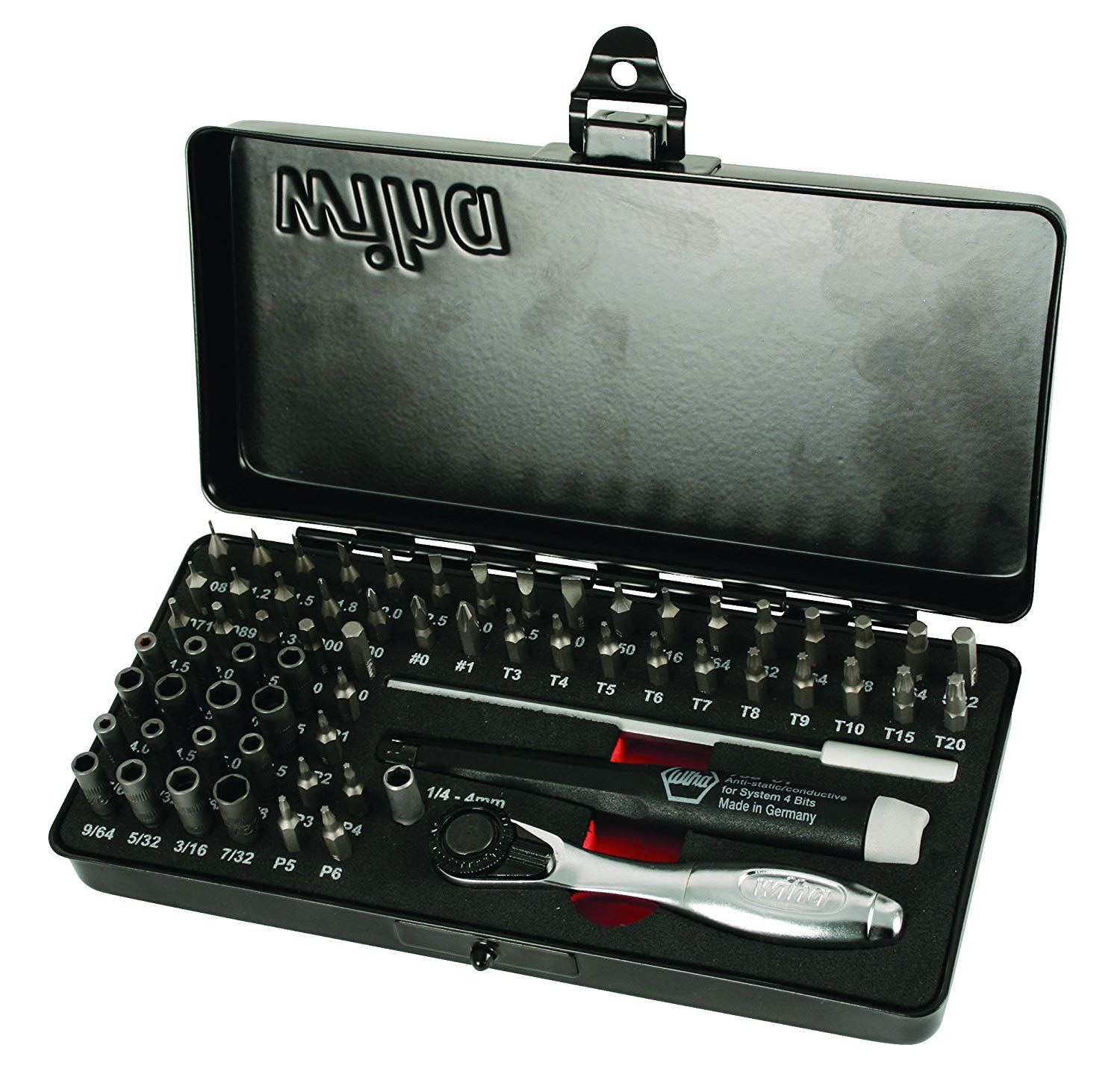 65-Piece Wiha Master Tech Mini Ratchet & MicroBits Tool ...