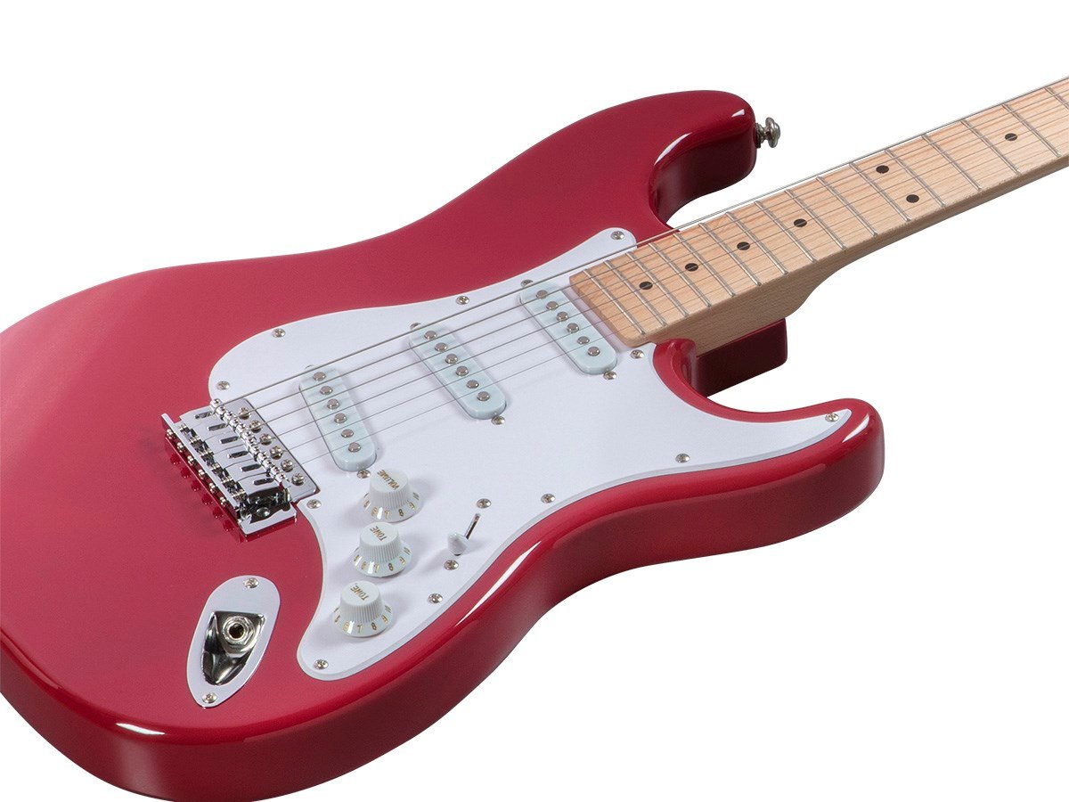Indio by Monoprice Cali Classic Electric Guitar with Gig Bag, Wine Red $66