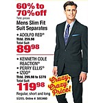 Boscov's Black Friday: Mens Slim Fit Suit Separates From Adolfo Red for $89.98