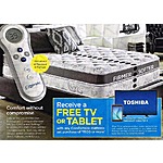 Raymour &amp; Flanigan Black Friday: Toshiba 50'' 1080p TV OR Samsung 8 Galaxy Tab A Free With Any Comfortaire Mattress Set Purchase of $1500 Or More - Free w/Purchase