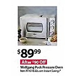 BJs Wholesale Black Friday: Wolfgang Puck Pressure Oven for $89.99
