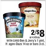CVS Black Friday: (2) Haagen-Dazs 14 Oz. or Bars Ice Cream w/ Card for $8.00