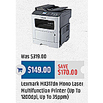 MacMall Black Friday: Lexmark MX317dn Mono Laser Multifunction Printer for $149.00