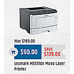 MacMall Black Friday: Lexmark MS317dn Mono Laser Printer for $90.00