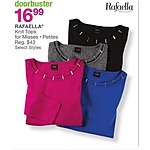 Bealls Florida Black Friday: Rafaella Knit Tops for $16.99