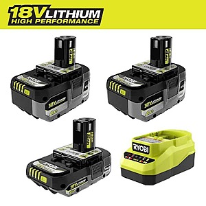 2-Count Ryobi 6.0 Ah + 1-Count 4.0 Ah 18V ONE+ HIGH PERFORMANCE Batteries 9 + Free Shipping