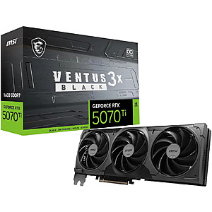 MSI GeForce RTX 5070 Ti 16GB VENTUS 3X OC BLACK + ARC Raiders Deluxe Edition $729.99