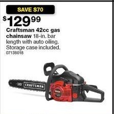 Sears Black Friday Craftsman 42cc 18 In Bar Length Gas
