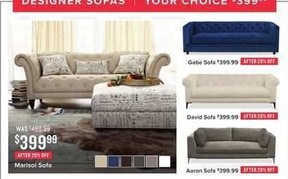 Value City Furniture Black Friday Marisol White Sofa For 399 99