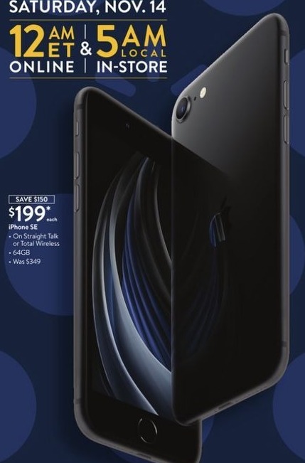 Walmart Black Friday Iphone Se On Straight Talk Or Total Wireless For 199 00