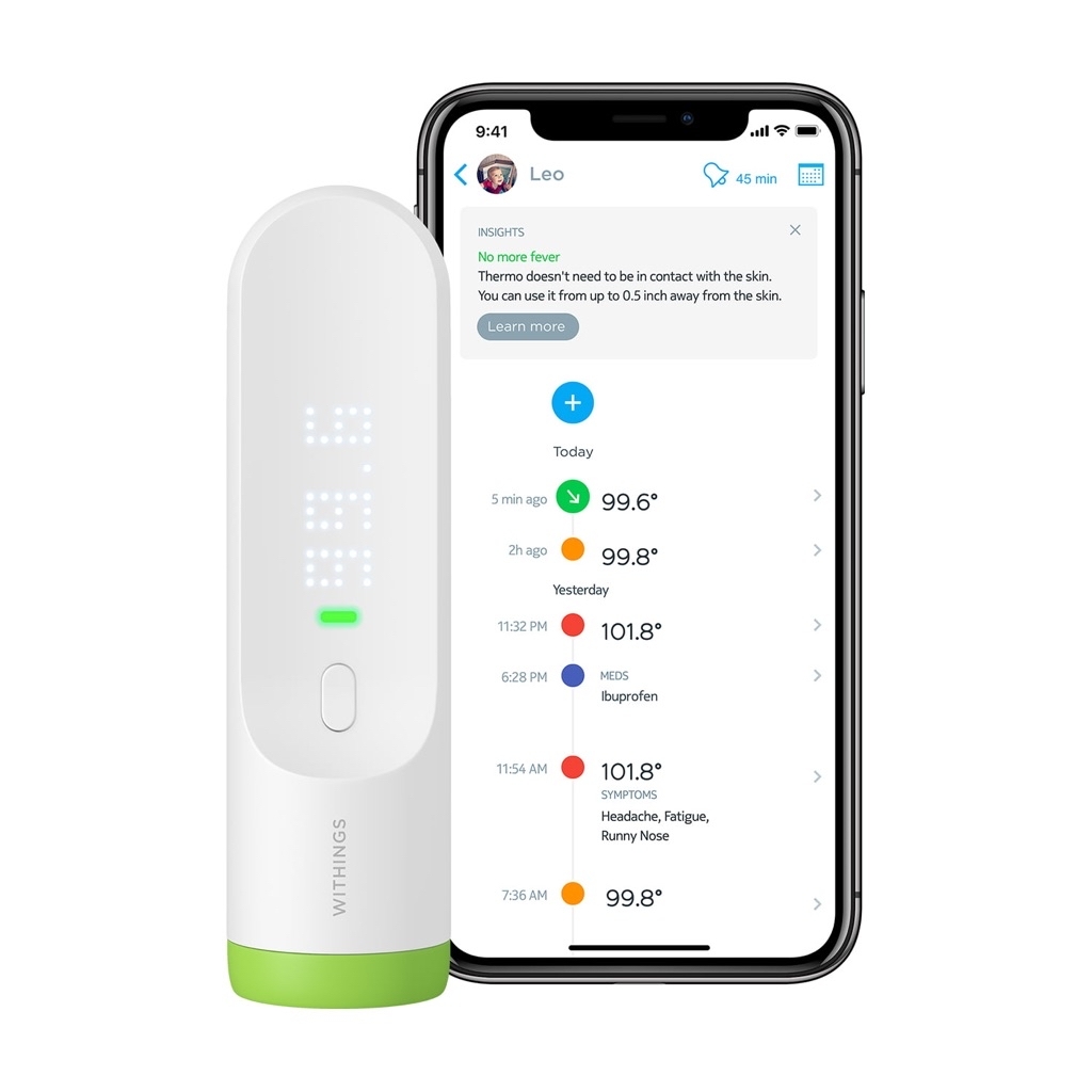 Withings Thermo - Smart Non-Contact Digital Forehead Thermometer, FSA Eligible - Walmart.com - $59.00