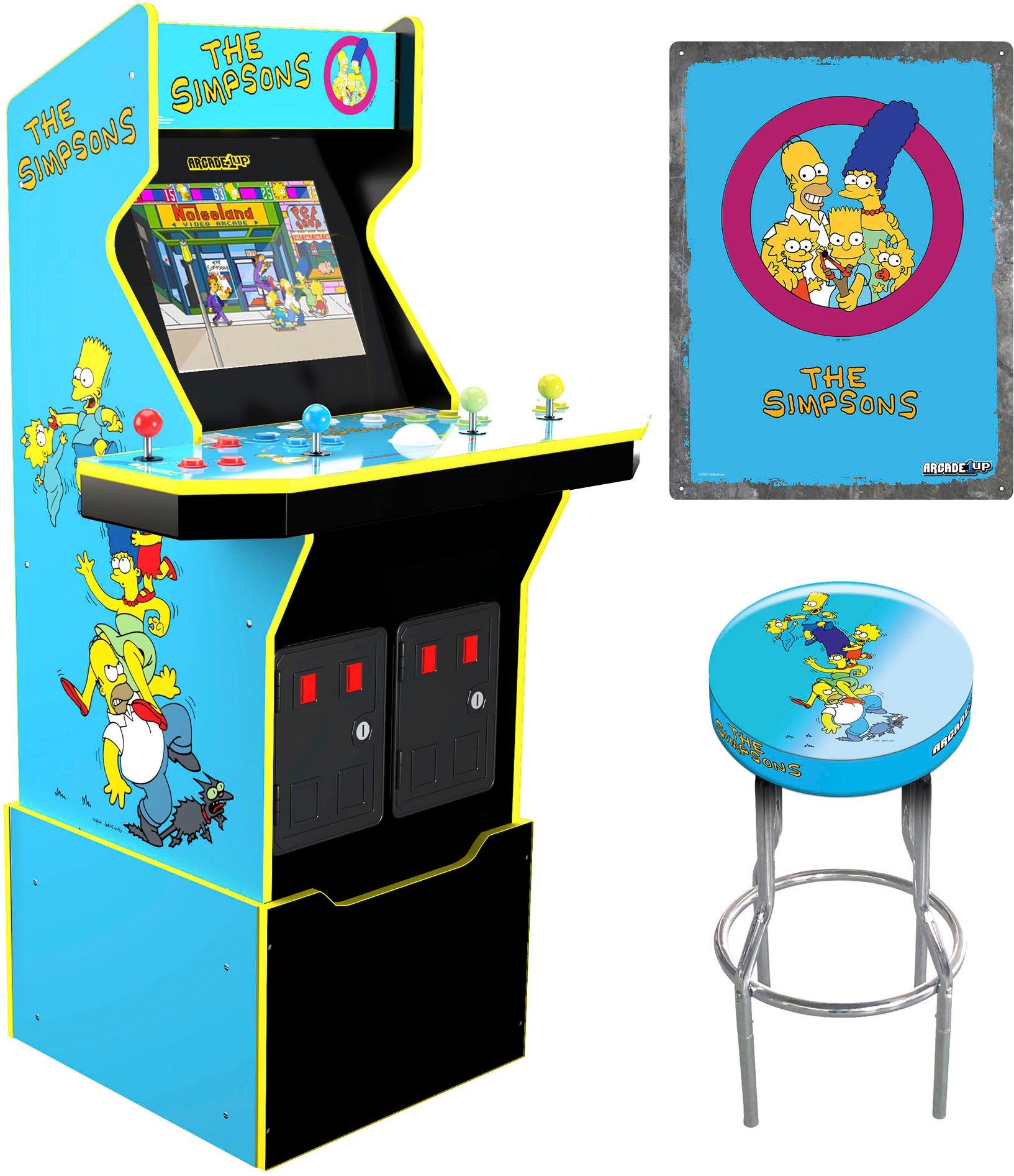 Arcade1Up The Simpsons 30th Edition Arcade with Stool and Tin Multi SIM-A-01251 - Best Buy $140