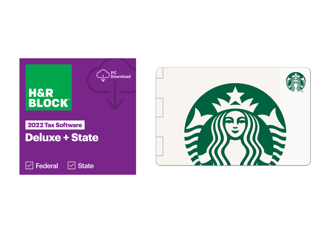 HR Block 2022 Deluxe + State (PC Digital) + $20 eGift Card ...