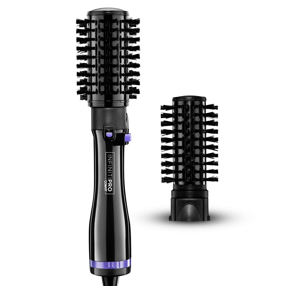 CONAIR Hot Air Spin Brush, 2 Inch and 1 1/2 Inch, Black