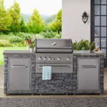 Member's Mark SS304 Deluxe Stacked Stone 4-Burner Natural Gas Grill Island $999 at Sam's Club