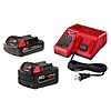 Milwaukee M18 18-Volt Lithium-Ion Starter Kit with One 5.0 Ah and One 2.0 Ah Battery and Charger -- Home Depot - $129